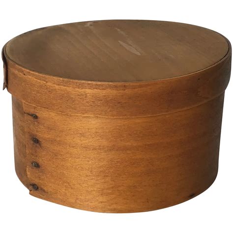 Vintage Round Wooden Box 